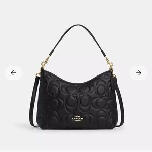 Coach Black Embossed Laurel